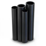مواسير HDPE PE 80 ضغط 8 بار قطر خارجي 355 مم سمك 21.1 مم لون أسود