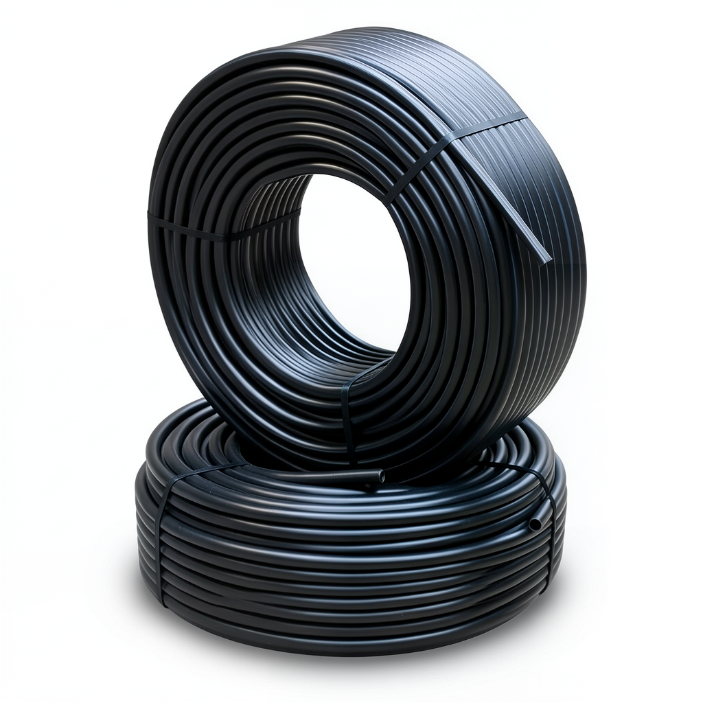 HDPE Pipes PE 100 Pressure 10 Bar Outer Diameter 50 mm Thickness 3 mm Black