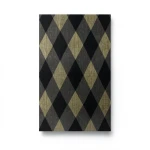 Wall Covering Classic Design 10m×53cm Black with Light Gold