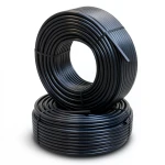 أنابيب HDPE PE 100 ضغط 10 بار قطر خارجي 110 مم سمك 6.6 مم لون أسود