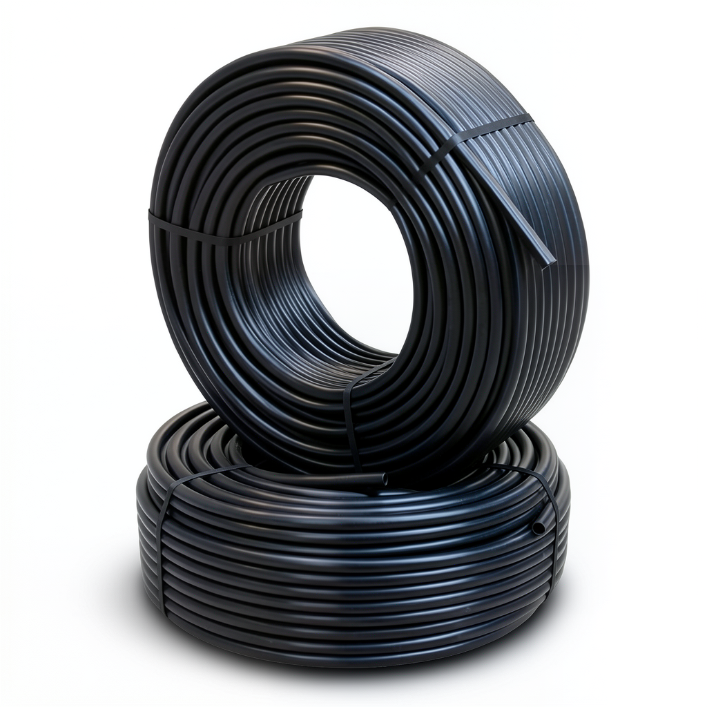 أنابيب HDPE PE 100 ضغط 10 بار قطر خارجي 110 مم سمك 6.6 مم لون أسود