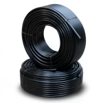 أنابيب HDPE PE 100 ضغط 10 بار قطر خارجي 125 مم سمك 7.4 مم لون أسود