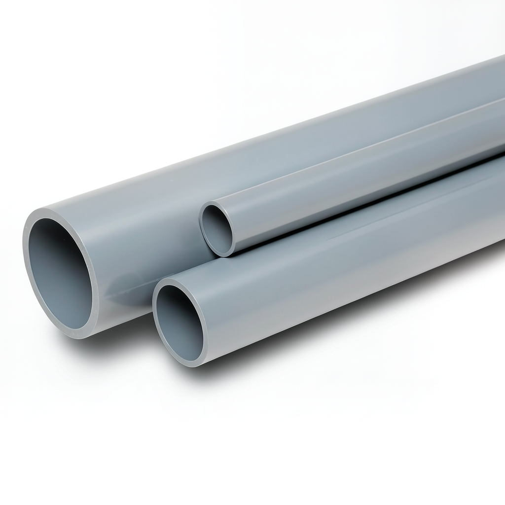 UPVC Pipes Nominal Pressure 2 Bar Outside Diameter 140 mm Thickness 1.8 mm Gray