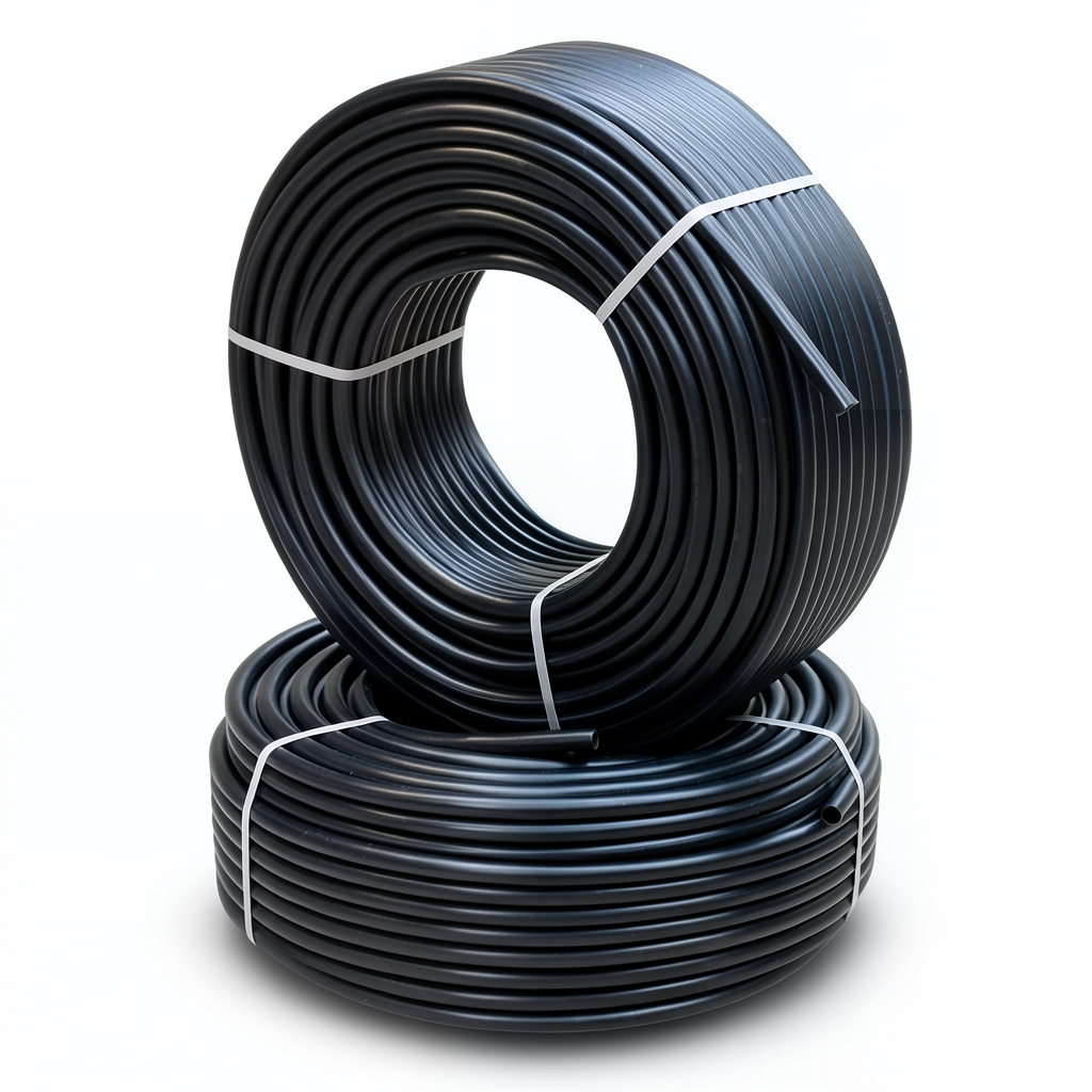 أنابيب HDPE PE 100 ضغط 10 بار قطر خارجي 140 مم سمك 8.3 مم لون أسود