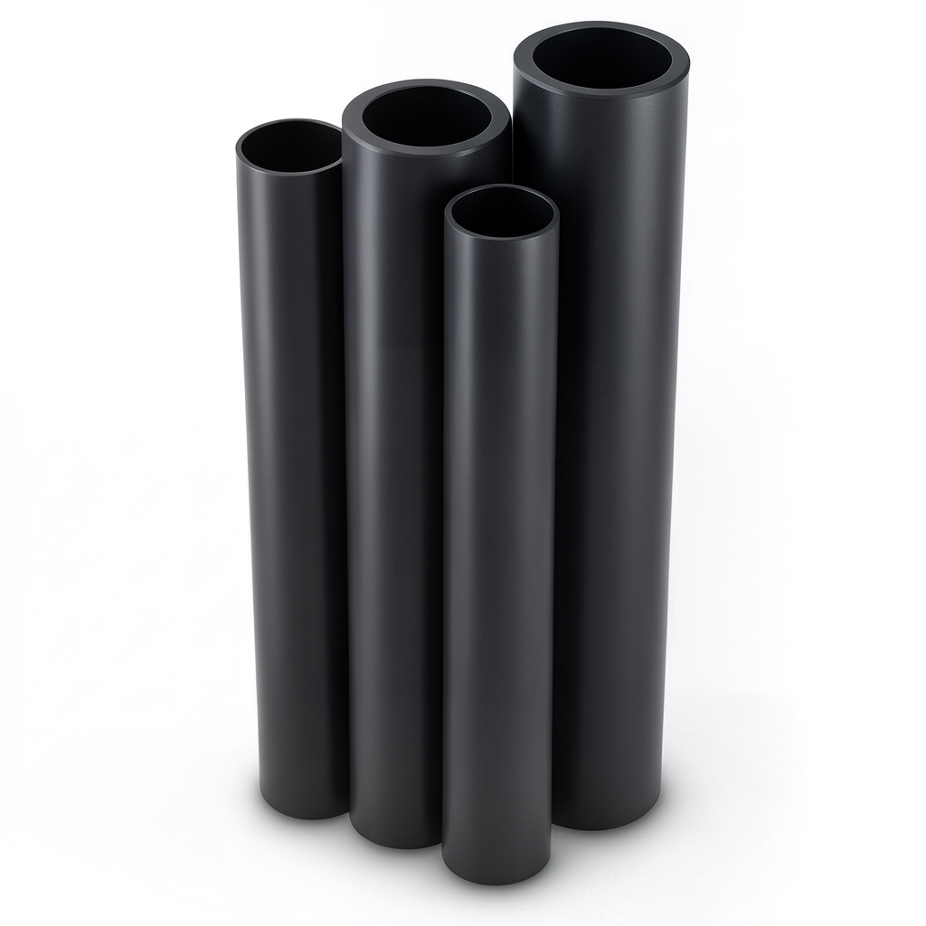 مواسير HDPE PE 80 ضغط 8 بار قطر خارجي 280 مم سمك 16.6 مم لون أسود