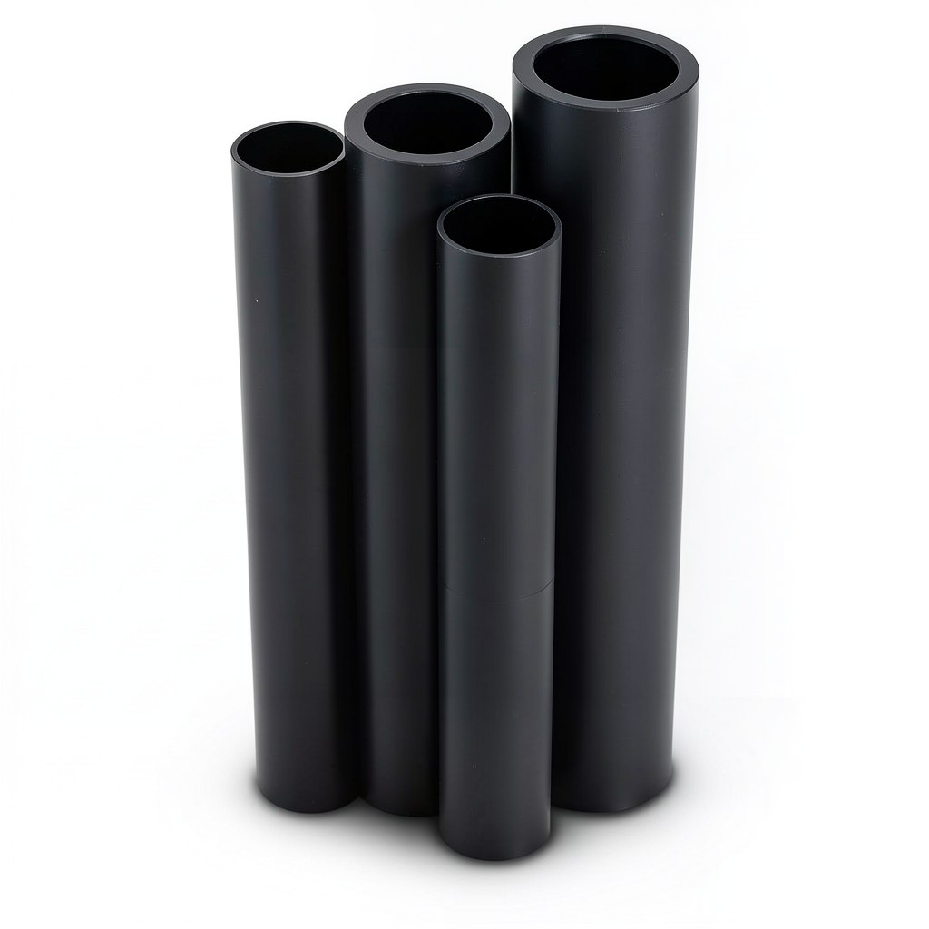 مواسير HDPE PE 80 ضغط 8 بار قطر خارجي 355 مم سمك 21.1 مم لون أسود