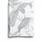 German Wall Covering Grey Color Leaf-Patterned Design, Model 10332-10, Size 10×0.53 m