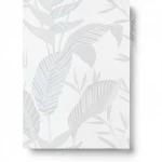 German Wall Covering Light Grey Color Leaf-Patterned Design, Size 10×0.53 m, Model 10332-01