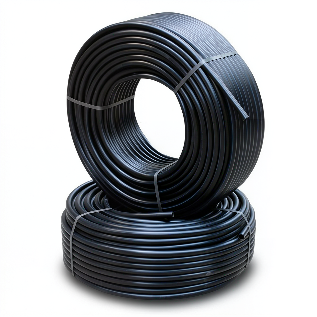 أنابيب HDPE PE 100 ضغط 10 بار قطر خارجي 50 مم سمك 3 مم لون أسود