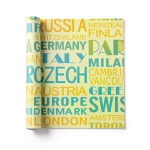 Youthful Wallpaper 15.6m x 106cm Yellow with Blue and Green
