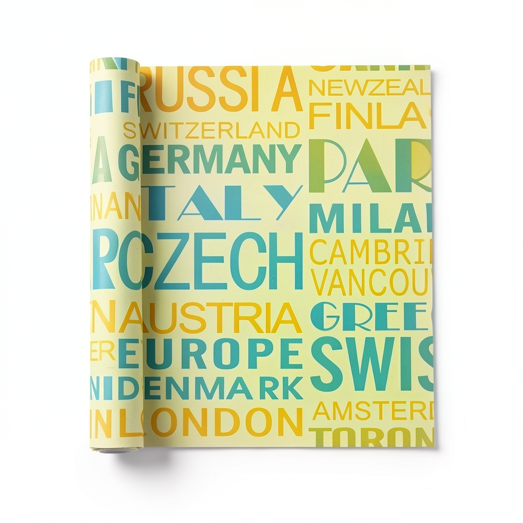 Youthful Wallpaper 15.6m x 106cm Yellow with Blue and Green