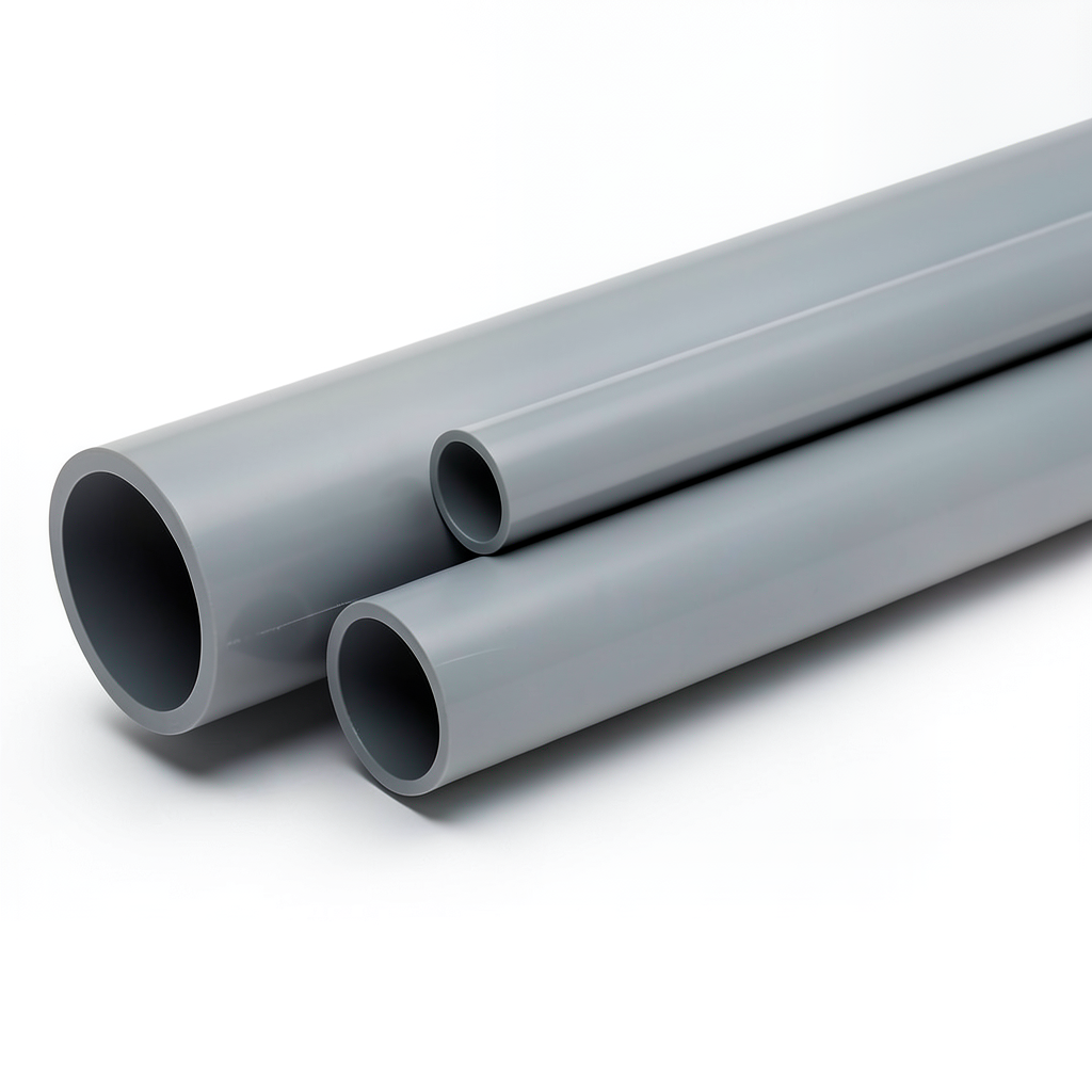 UPVC Pipes Pressure 6 Bar Outside Diameter 50 mm Thickness 1.8 mm Gray
