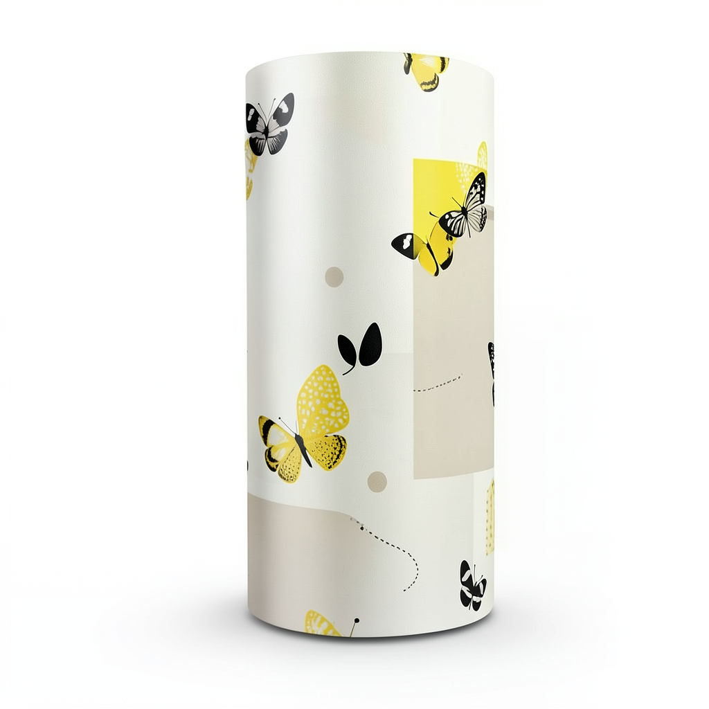 Vinyl Wallpaper Youthful Design 15.6m×106cm Yellow Black Beige