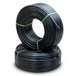 أنابيب HDPE PE 100 ضغط 10 بار قطر خارجي 110 مم سمك 6.6 مم لون أسود