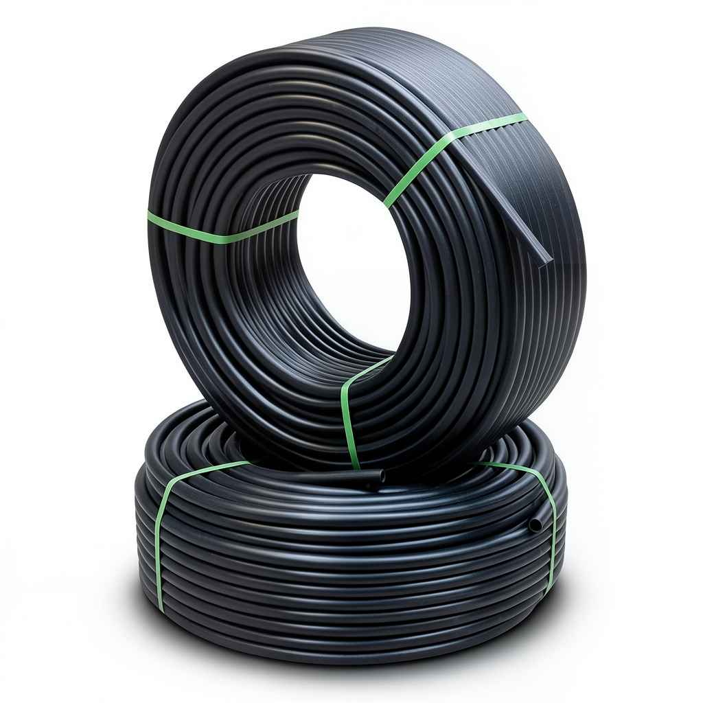 أنابيب HDPE PE 100 ضغط 10 بار قطر خارجي 110 مم سمك 6.6 مم لون أسود