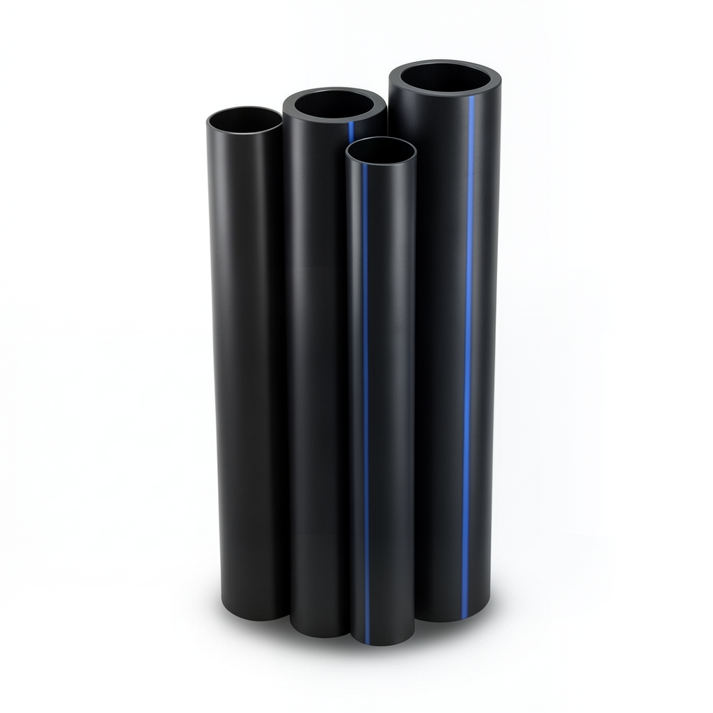 مواسير HDPE PE 100 ضغط 10 بار قطر خارجي 315 مم سمك 18.7 مم لون أسود
