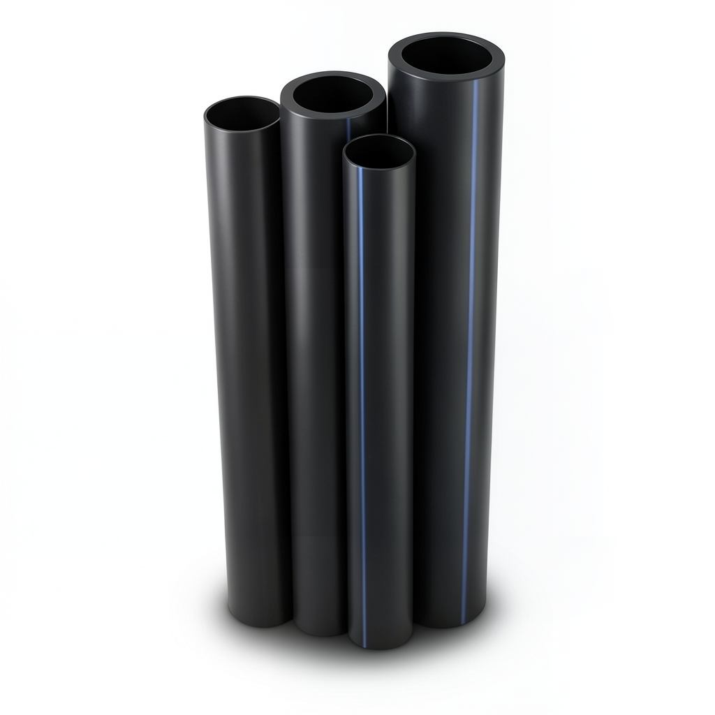 HDPE Pipes PE 100 Pressure 10 Bar Outside Diameter 630 mm Thickness 37.4 mm Black
