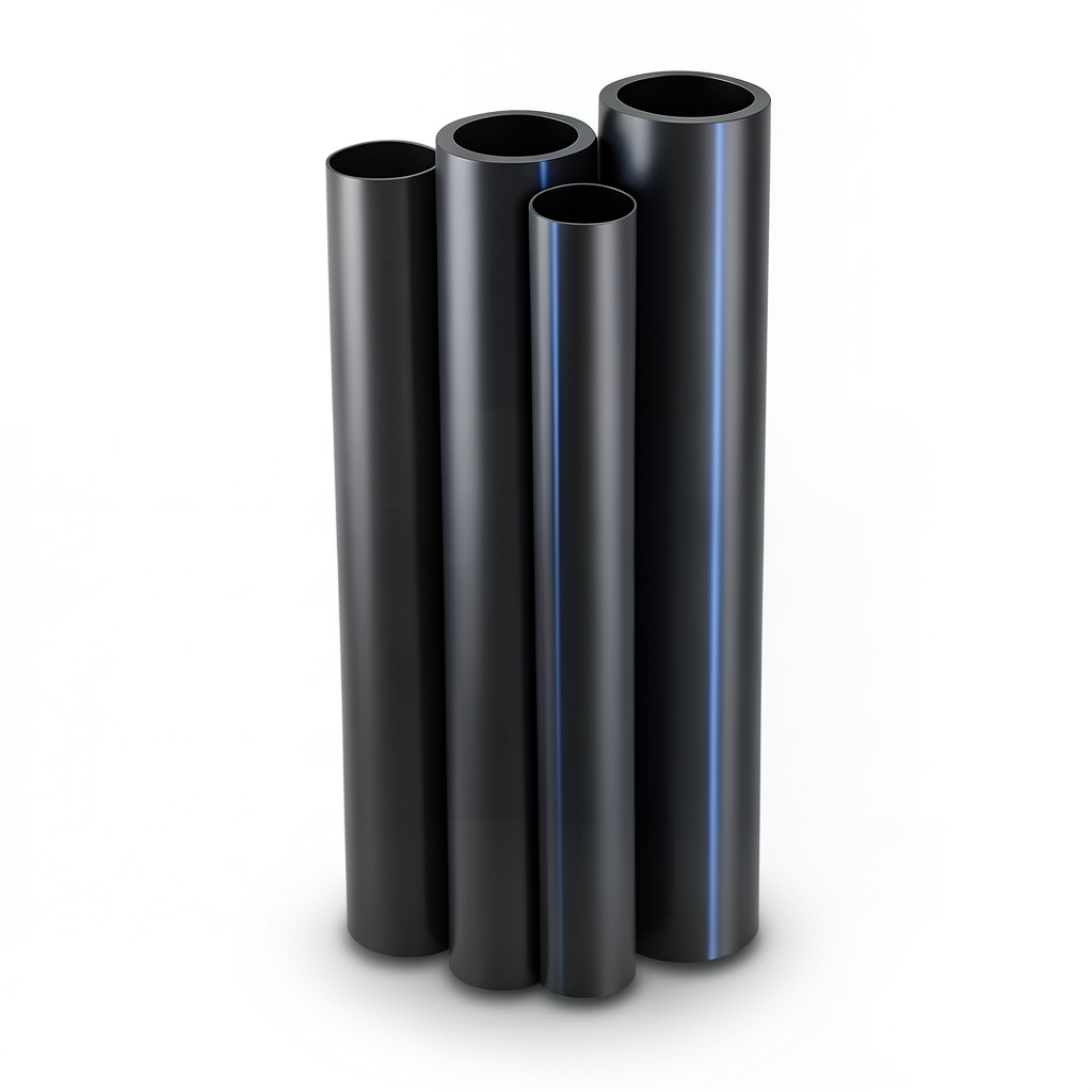 مواسير HDPE PE 100 ضغط 10 بار قطر خارجي 355 مم سمك 21.1 مم لون أسود