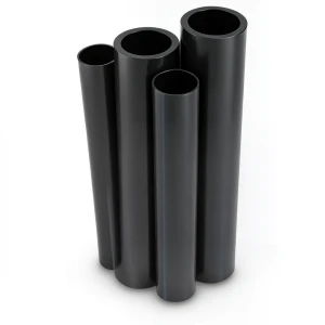 مواسير HDPE PE 100 ضغط 10 بار قطر خارجي 180 مم سمك 10.7 مم لون أسود