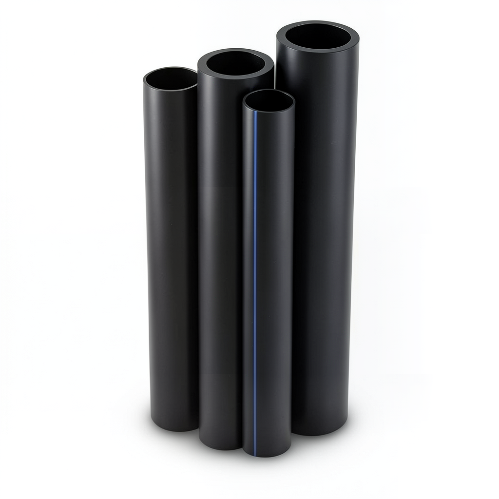 HDPE Pipes PE 100 Pressure 10 Bar Outer Diameter 200 mm Thickness 11.9 mm Black