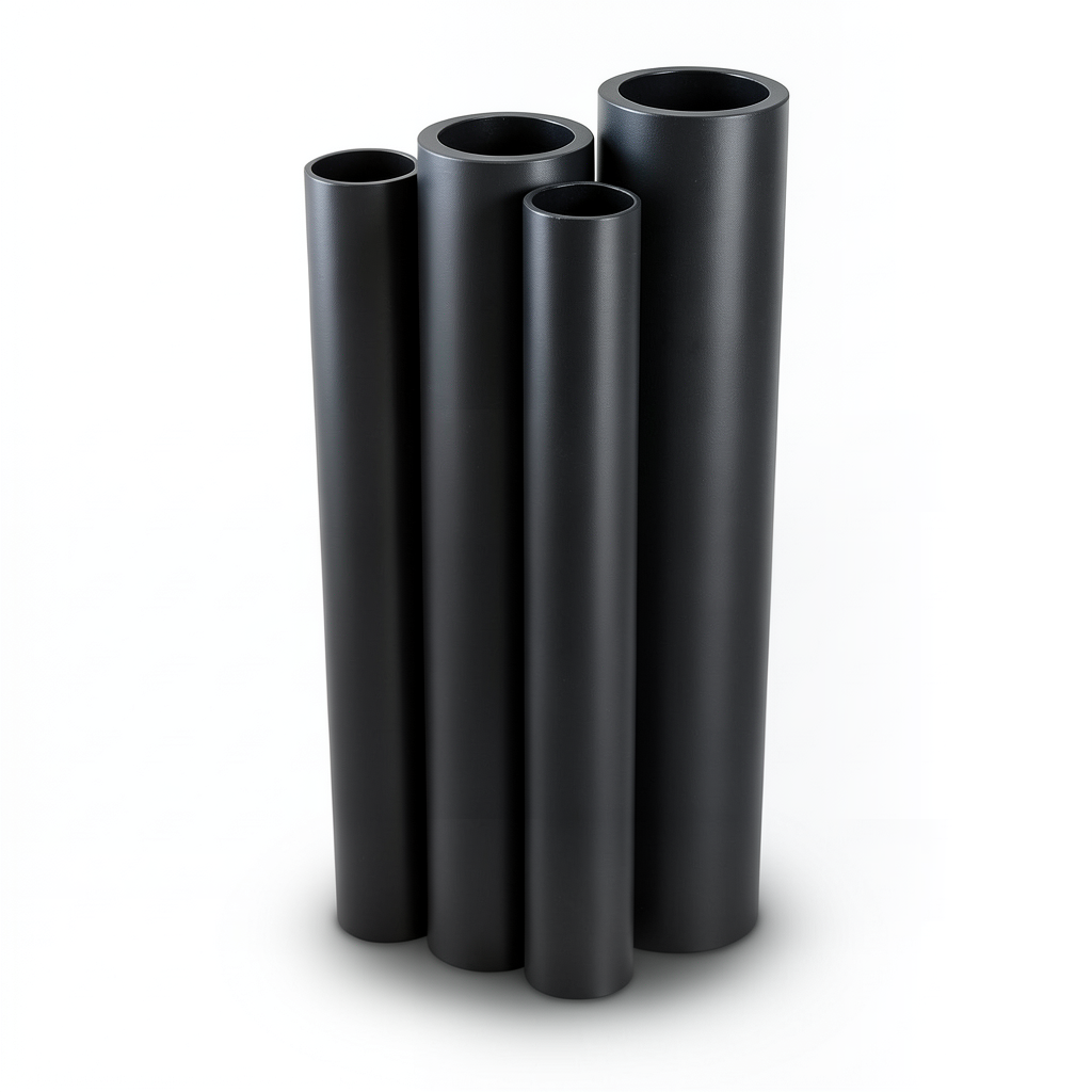 مواسير HDPE PE 100 ضغط 10 بار قطر خارجي 710 مم سمك 42.1 مم لون أسود