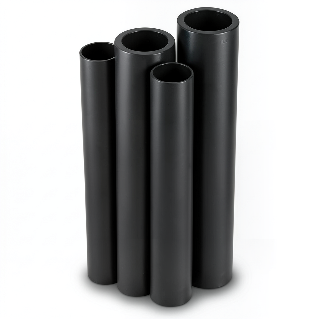 أنابيب HDPE PE 80 ضغط 8 بار قطر خارجي 1200 مم سمك 67.9 مم لون أسود