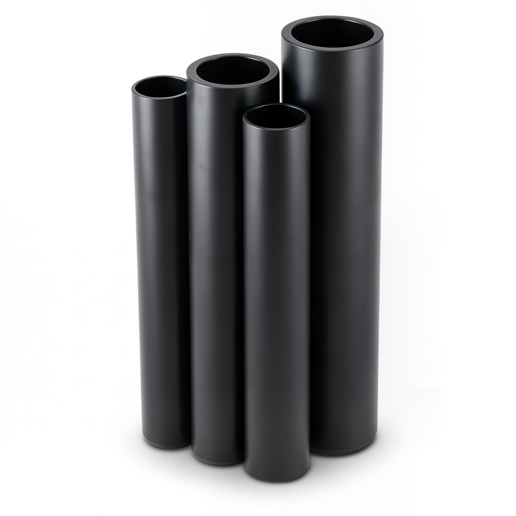 HDPE Pipes PE 80 Pressure 8 Bar Outside Diameter 1600 mm Thickness 94.1 mm Black