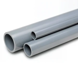 مواسير UPVC ضغط 2 بار قطر خارجي 140 مم سمك 1.8 مم لون رمادي