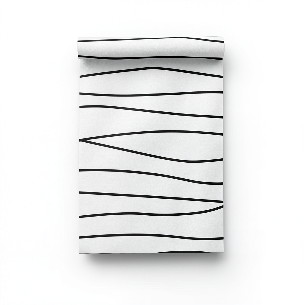Youthful Wall Covering 10m x 53cm White with Black