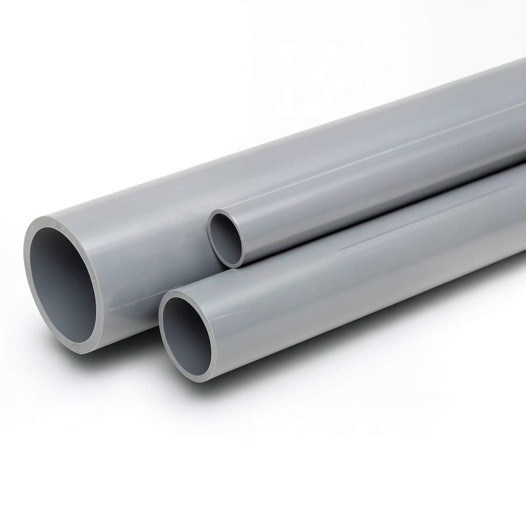 UPVC Pipes Pressure 6 Bar Outside Diameter 50 mm Thickness 1.8 mm Gray
