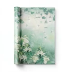 Italian Wall Decoration 10m x 0.73m Green Color, Model 25217