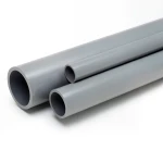 مواسير UPVC ضغط 2 بار قطر خارجي 125 مم سمك 1.8 مم لون رمادي