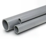 مواسير UPVC ضغط 2 بار قطر خارجي 140 مم سمك 1.8 مم لون رمادي
