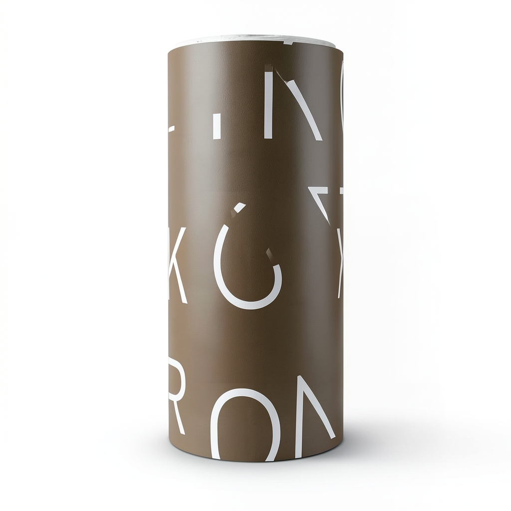 Vinyl Wallpaper Youthful Design 10m×53cm Brown with White