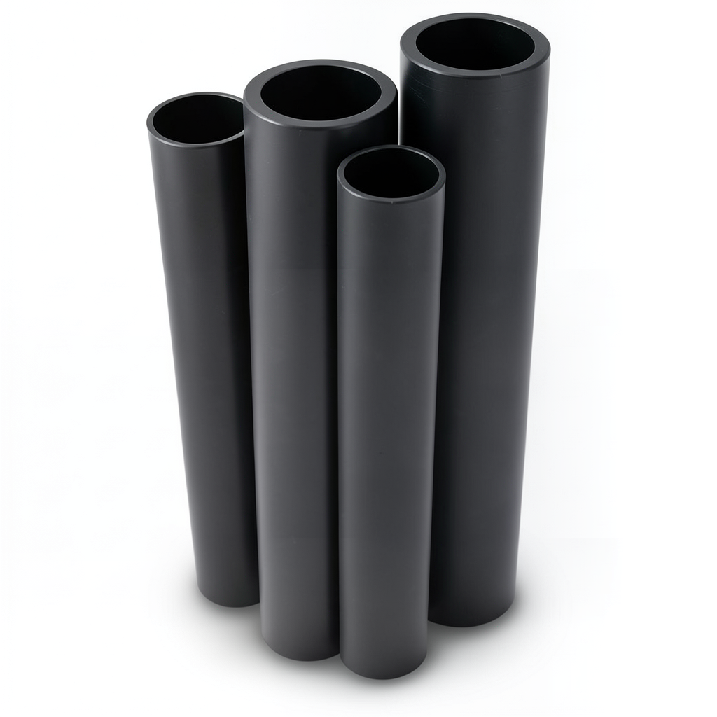 مواسير HDPE الراجحي PE 100 ضغط 10 بار قطر خارجي 800 مم سمك 47.4 مم أسود