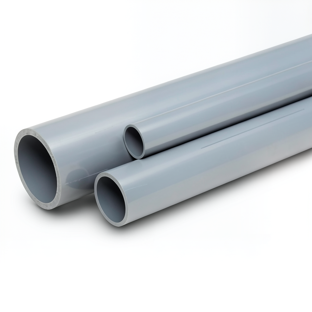 UPVC Pipes Nominal Pressure 2 Bar Outside Diameter 180 mm Thickness 1.8 mm Gray