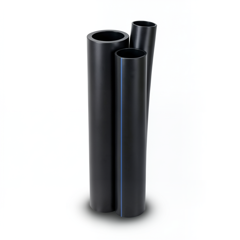 مواسير HDPE PE 100 ضغط 10 بار قطر 1200 مم سمك 67.9 مم لون أسود