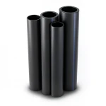 HDPE Pipes PE 100 Pressure 10 Bar 1400 mm OD Thickness 82.4 mm Black