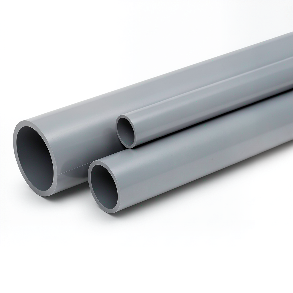 UPVC Pipes Pressure 6 Bar Outside Diameter 90 mm Thickness 2.7 mm Gray