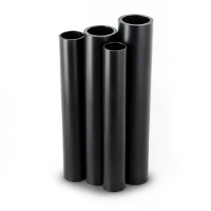 أنابيب HDPE PE 80 ضغط 8 بار قطر خارجي 900 مم سمك 53.3 مم لون أسود