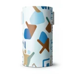 ورق جدران فينيل تصميم شبابي 10 م×53 سم أزرق وبني