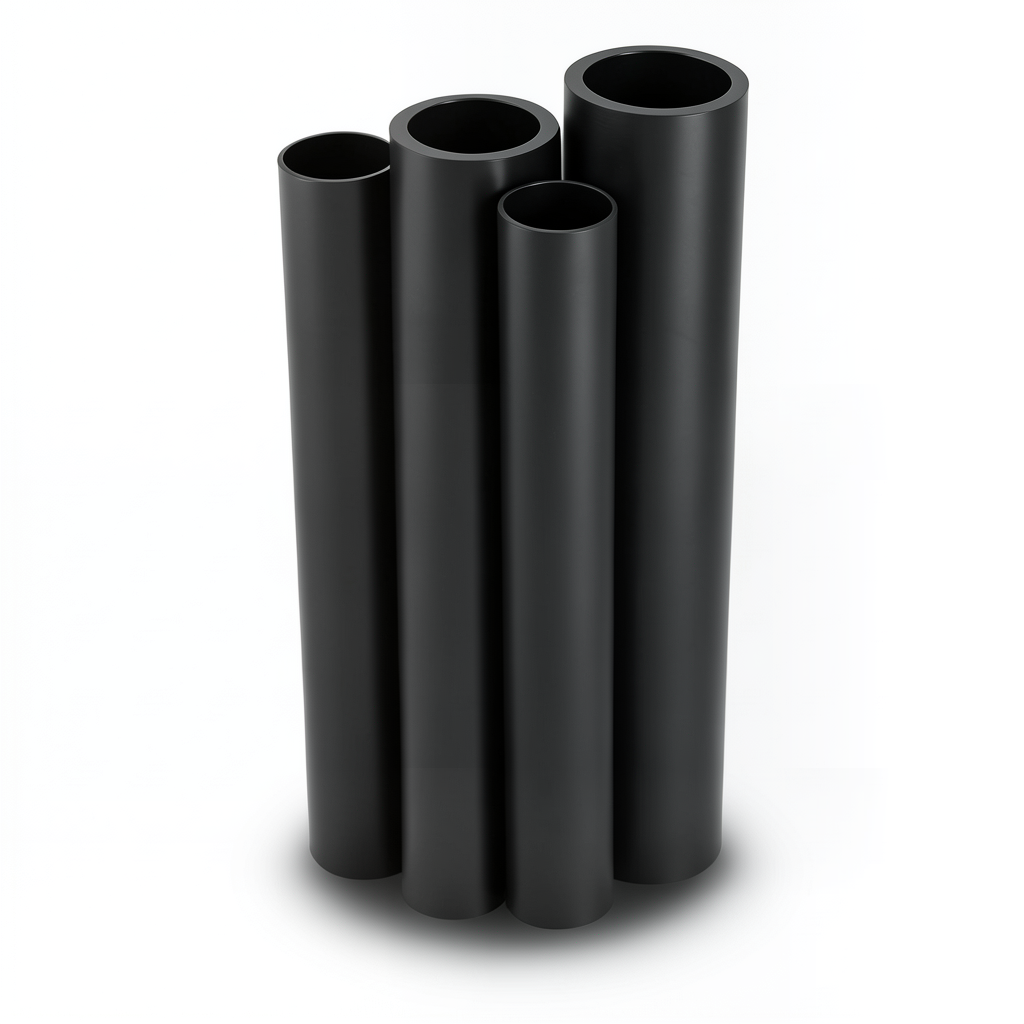 مواسير HDPE PE 100 ضغط 10 بار قطر خارجي 280 مم سمك 16.6 مم لون أسود