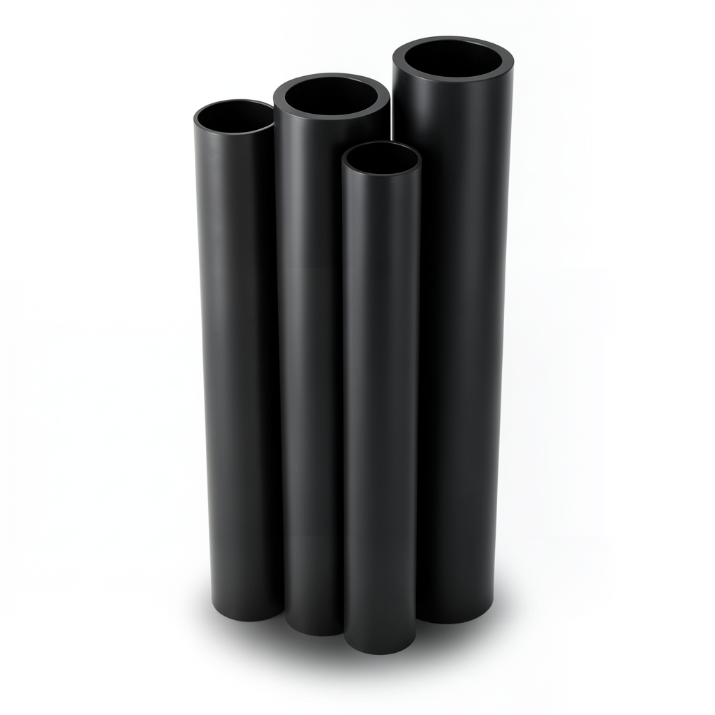 مواسير HDPE PE 100 ضغط 10 بار قطر خارجي 315 مم سمك 18.7 مم لون أسود