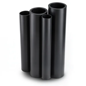 أنابيب HDPE PE 80 ضغط 8 بار قطر خارجي 1400 مم سمك 82.4 مم لون أسود