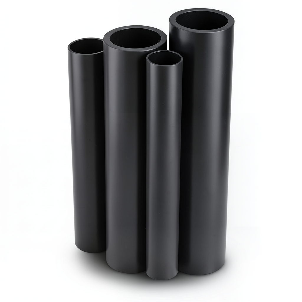 HDPE Pipes PE 80 Pressure 8 Bar Outside Diameter 1400 mm Thickness 82.4 mm Black