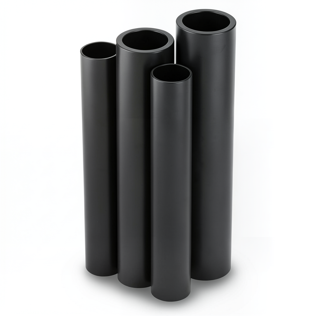 أنابيب HDPE PE 80 ضغط 8 بار قطر خارجي 1600 مم سمك 94.1 مم لون أسود