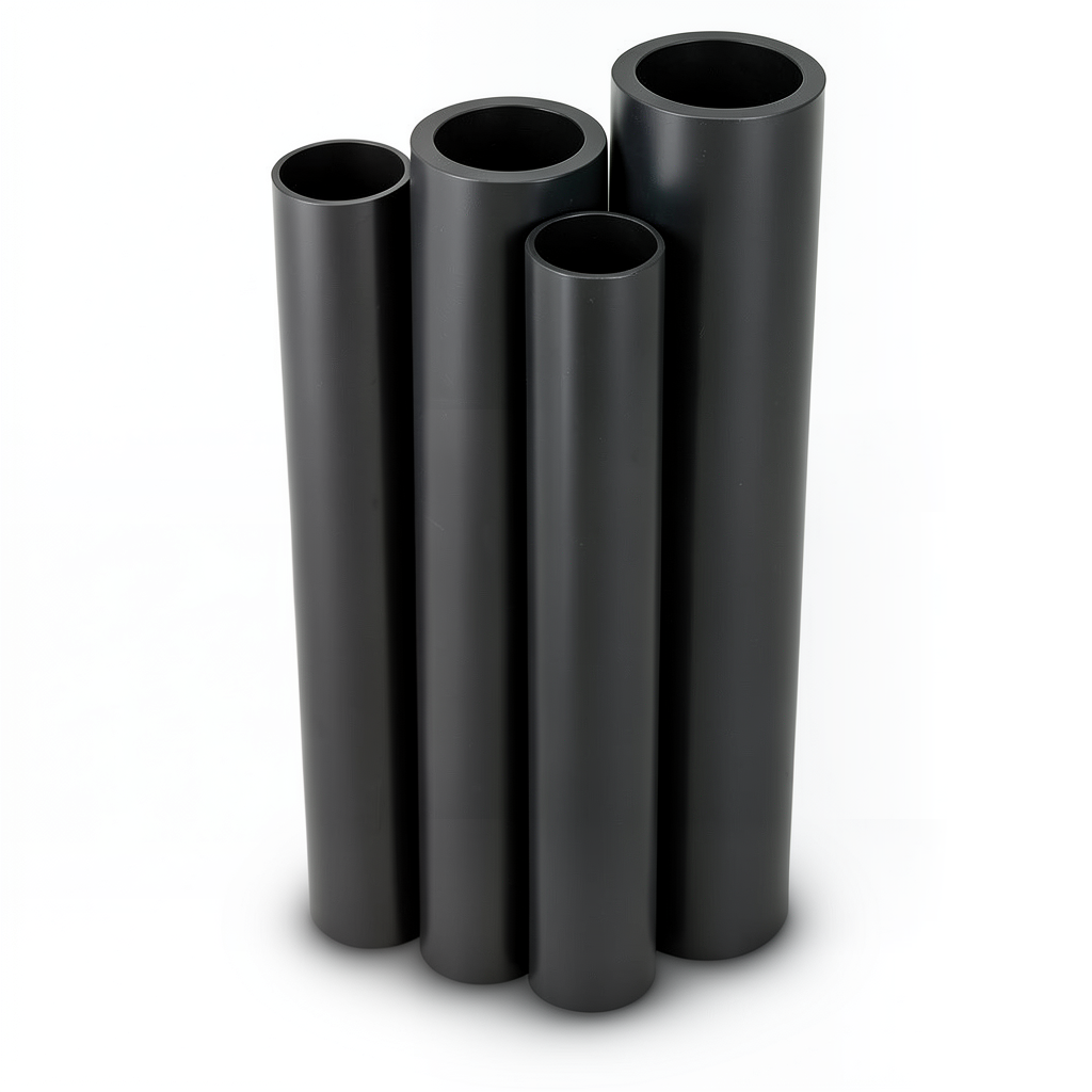 مواسير HDPE PE 100 ضغط 10 بار قطر 900 مم سمك 53.3 مم لون أسود