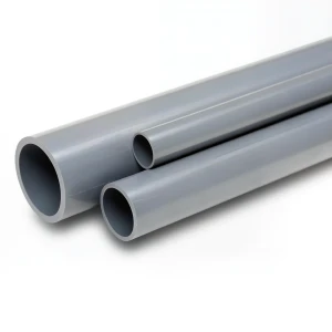 مواسير UPVC ضغط 10 بار قطر خارجي 40 مم سمك 1.9 مم لون رمادي