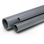 UPVC Pipes Pressure 10 Bar Outside Diameter 200 mm Thickness 9.6 mm Gray