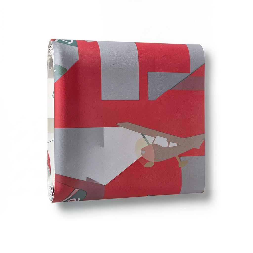 Youthful Wallpaper 10m x 53cm Red and Gray
